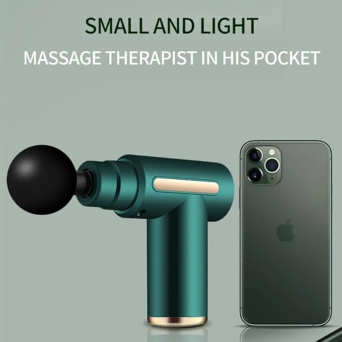 Portable massage gun with 4 interchangeable head
