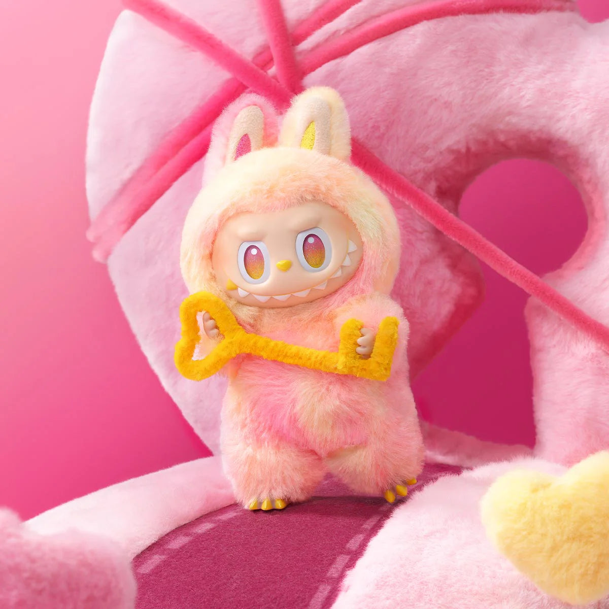 pink labubu doll