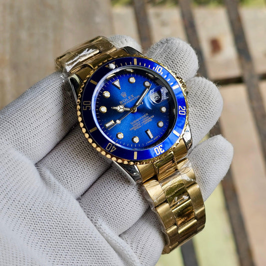 Luxevion Rolex Submariner Full Black Men’s Watch with Japanese Automatic Movement and Stainless Steel Bracelet